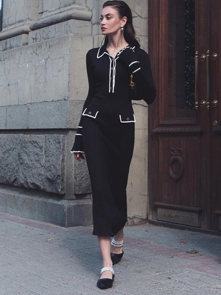 Yüksek Bel Ruffled Maxi Elbise