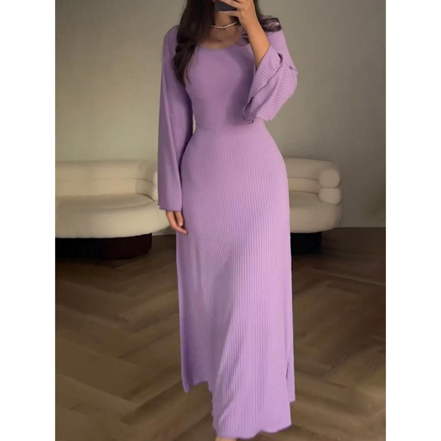 PREMİUM Sonbahar Zarif Vintage Maxi Abiyeler