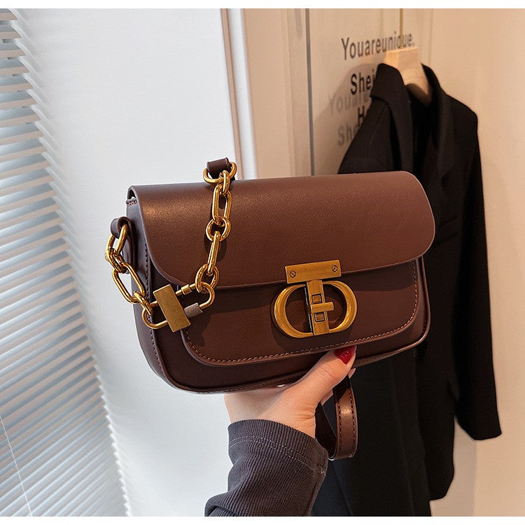 Mektup Kilit Crossbody Çanta
