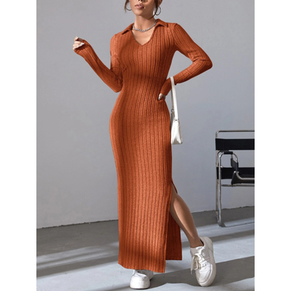 Sonbahar/Kış Slim-Fit Örme Elbiseler