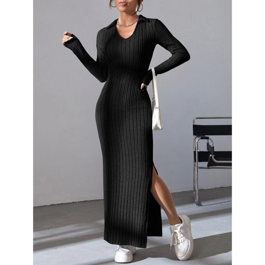 Sonbahar/Kış Slim-Fit Örme Elbiseler