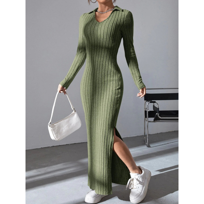 Sonbahar/Kış Slim-Fit Örme Elbiseler