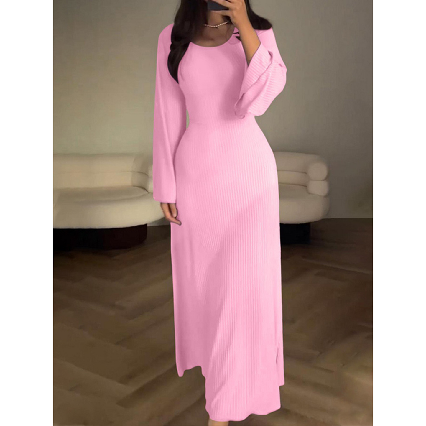 PREMİUM Sonbahar Zarif Vintage Maxi Abiyeler