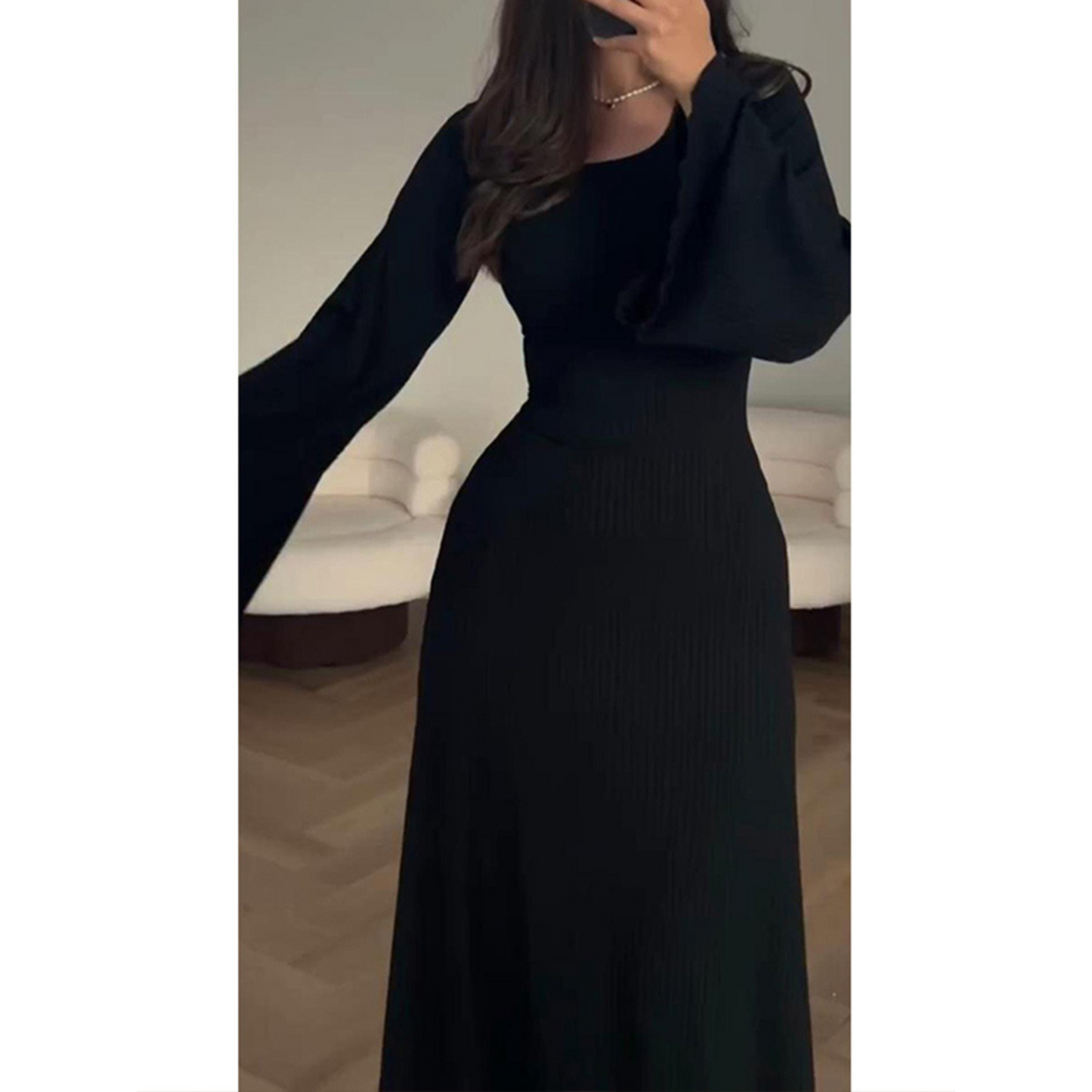 PREMİUM Sonbahar Zarif Vintage Maxi Abiyeler