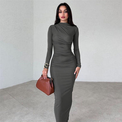 Sonbahar Zarif Uzun Bodycon Elbiseler