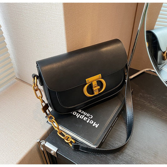 Mektup Kilit Crossbody Çanta