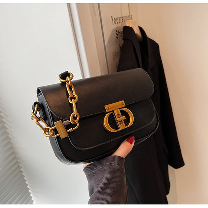 Mektup Kilit Crossbody Çanta