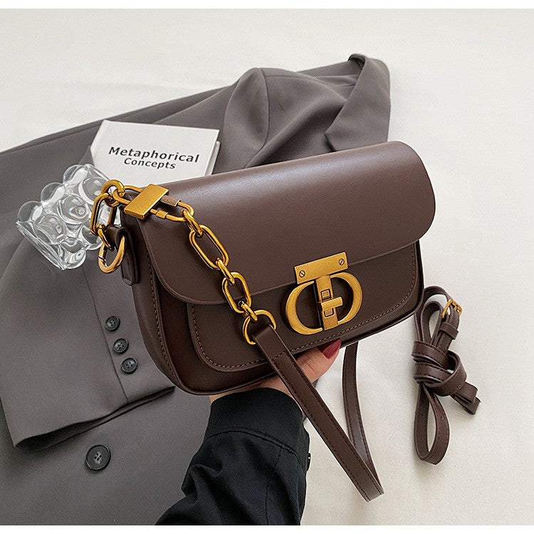 Mektup Kilit Crossbody Çanta