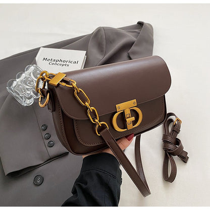 Mektup Kilit Crossbody Çanta