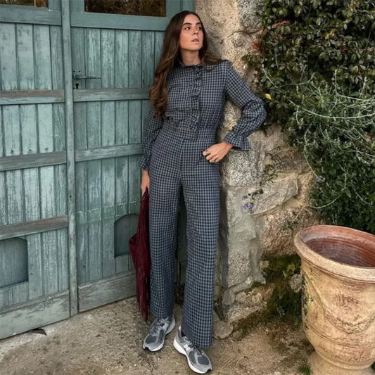 Kabarcık Kollu Ekose Uzun Tulum