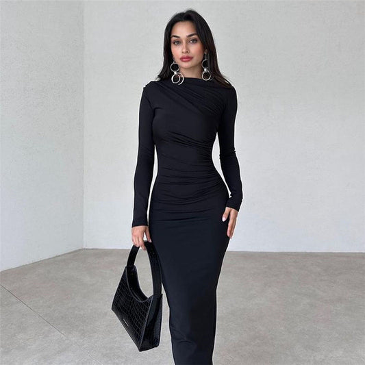 Sonbahar Zarif Uzun Bodycon Elbiseler