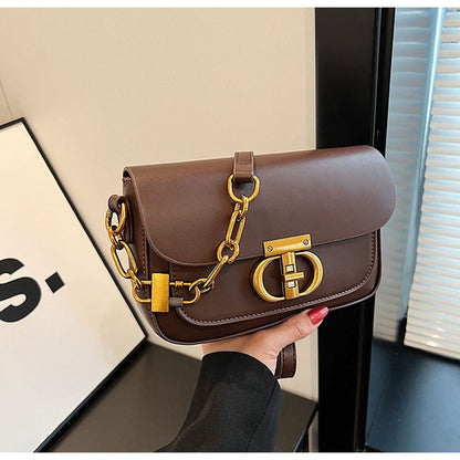 Mektup Kilit Crossbody Çanta