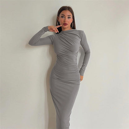 Sonbahar Zarif Uzun Bodycon Elbiseler
