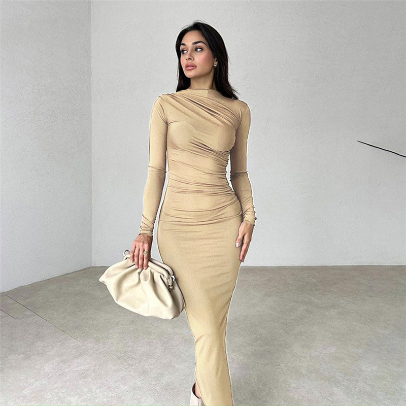 Sonbahar Zarif Uzun Bodycon Elbiseler